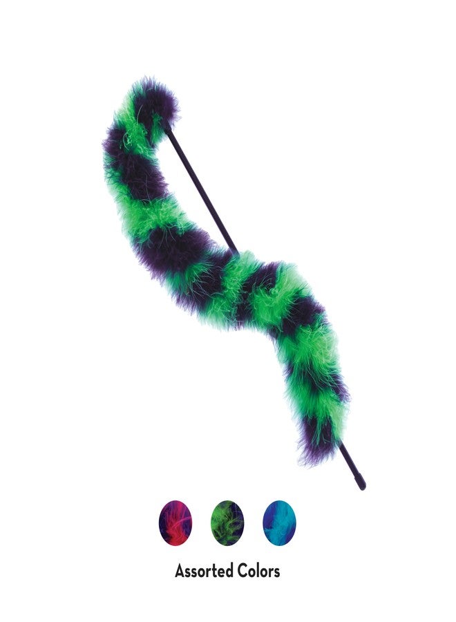 KONG Twisted Boa Teaser Cat Wand, Interactive Feather Cat Toy with Catnip, Promotes Healthy Exercise, Hunting, Chasing, Active Indoor Play, Dynamic Motion, Mimics Prey, for Cats, Kittens, Assorted - Image 4